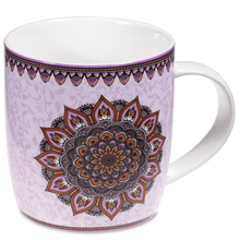 Lade das Bild in den Galerie-Viewer, Teetassenset mit Deckel und Sieb - Mandala lila
