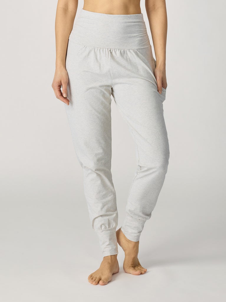 Organic Womens Yoga Pant - Light Grey Marl